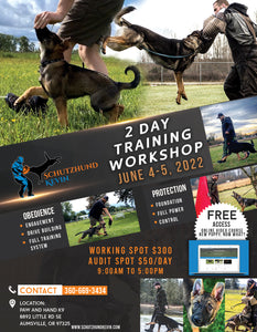 June 4-5, Schutzhund Training Workshop